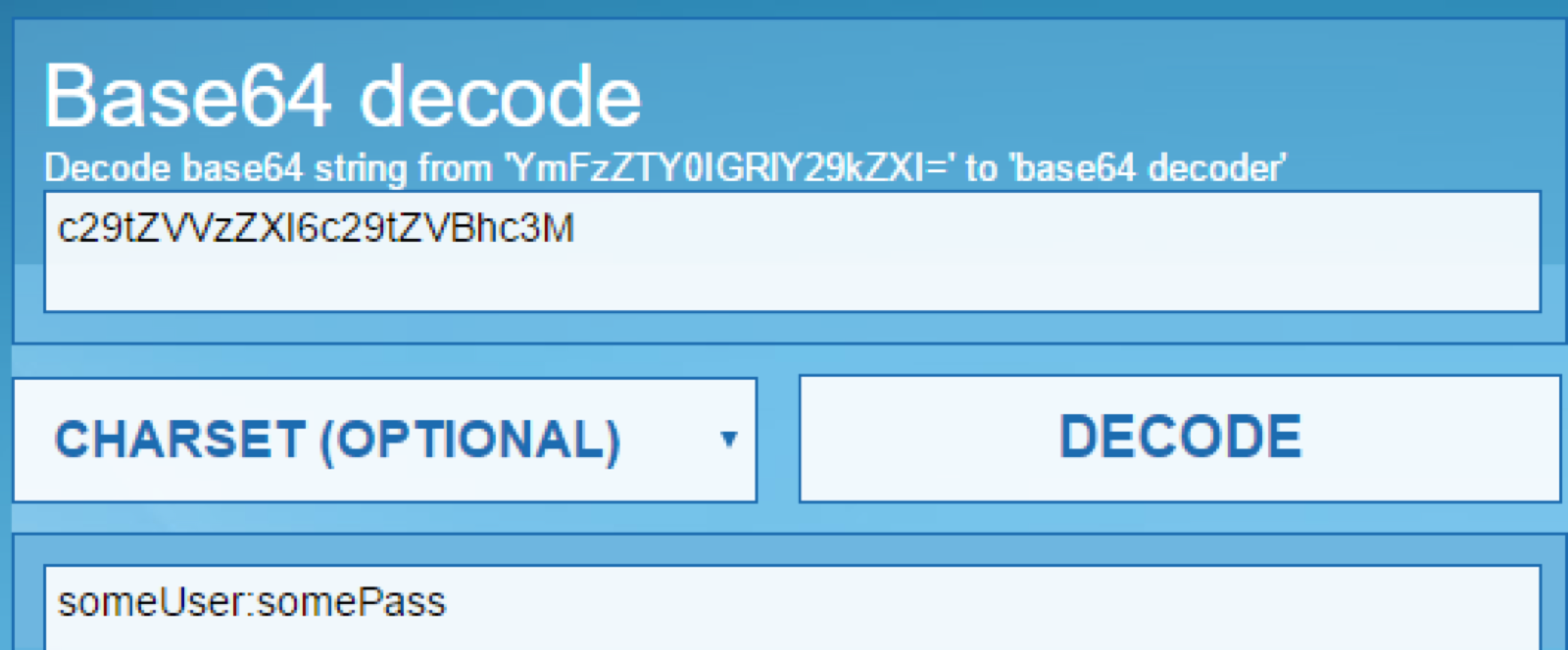 Decoding base64 encoded data