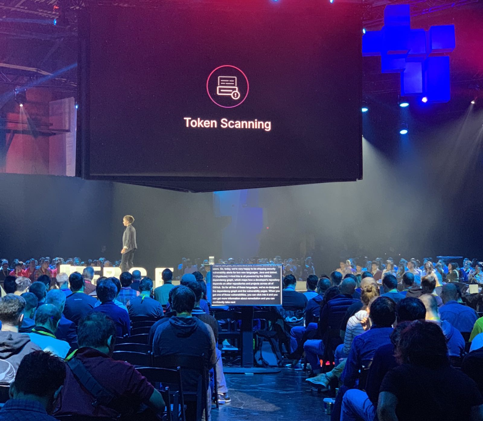 My intern project shipping during the GitHub Universe keynote!